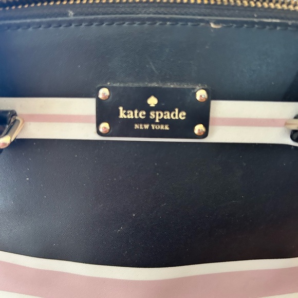 Kate Spade Black and Pink Striped Satchel - Picture 4 of 6